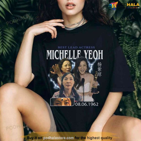 Michelle Yeoh Shirt, Michelle Yeoh Best Lead Actress Oscar 95th, EEAAO Movie Gift