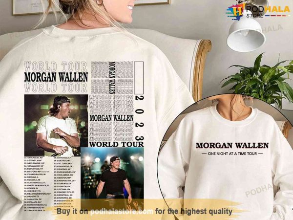 One Night At A Time World Tour Morgan Wallen Shirt, Wallen Western Merch