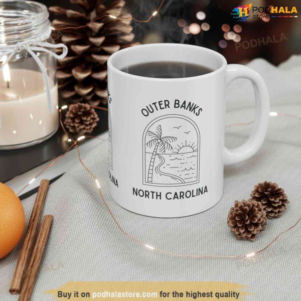 Outer Bank Coffee Cup OBX Pogue Style Summer Vintage Outer Banks Mug