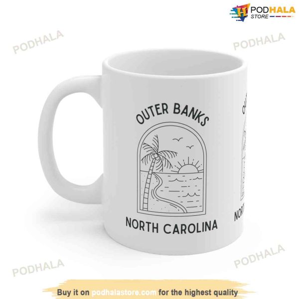 Outer Bank Coffee Cup OBX Pogue Style Summer Vintage Outer Banks Mug
