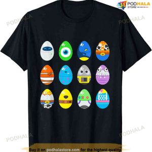Pixar Classic Character Easter Eggs Funny Easter Shirt