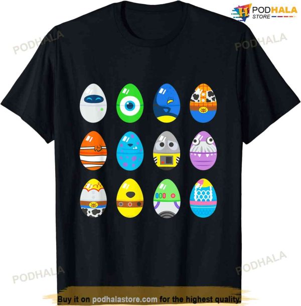 Pixar Classic Character Easter Eggs Funny Easter Shirt