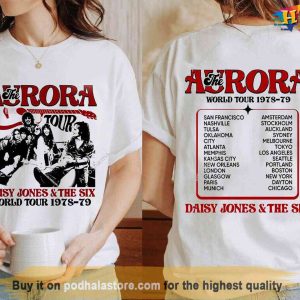 Retro Daisy Jones And The Six Shirt, The Aurora World Tour Merch