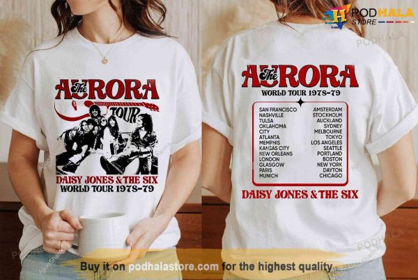 Retro Daisy Jones And The Six Shirt, The Aurora World Tour Merch
