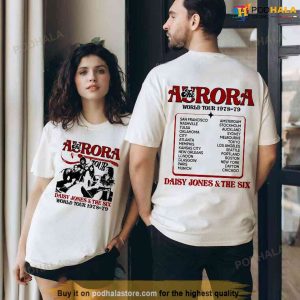 Retro Daisy Jones And The Six Tshirt The Aurora World Tour Merch