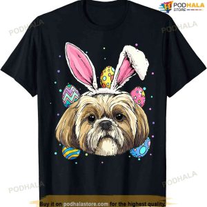 Shih Tzu Easter Bunny Dog Pet Owner Breeder Animal Lover T-shirt