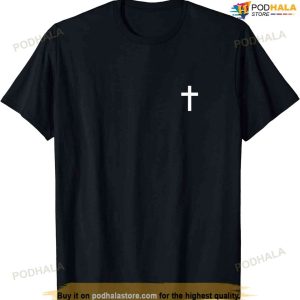 Small Cross Subtle Christian Minimalist Religious Faith T-shirt