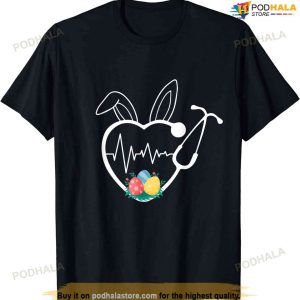 Stethoscope Love Easter Nurse Life Egg Nurse Easter Bunny Funny Easter Shirt