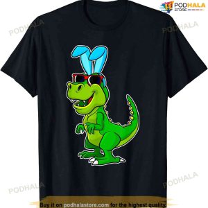T Rex Easter Bunny Funny Dinosaur Boys Basket Stuffers Kids Funny Easter Shirt