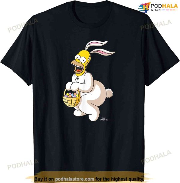The Simpsons Homer Simpson Easter Bunny Funny Easter Shirt