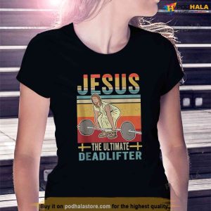 Vintage Jesus The Ultimate Deadlifter Funny Christian Gym Tank Top Shirt Jesus Merch 2