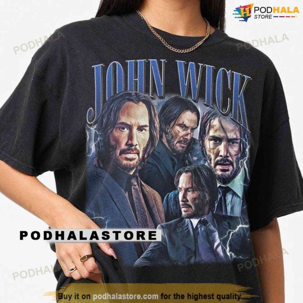 Vintage Keanu Reeves John Wick Shirt, Gift For Women Men True Fans