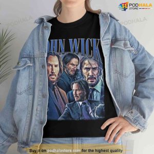 Vintage Keanu Reeves John Wick Tshirt Gift For Women Men True Fans