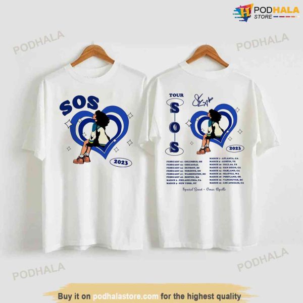 Vintage SZA SOS Shirt, SZA Tour 2023 Shirt, Sza Merch