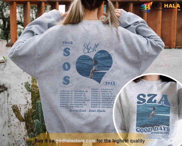 Vintage SZA SOS Shirt, SZA Tour 2023 shirt, Sos Tracklist, Sza Merch