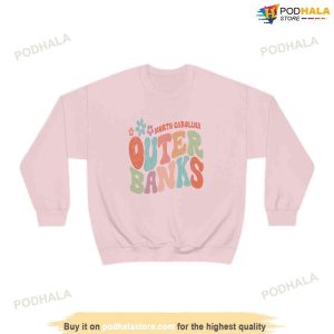 Womens Retro Flowers North Carolina Outer Banks Sweatshirt Outer Banks Tee