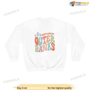 Womens Retro Flowers North Carolina Outer Banks Sweatshirt Outer Banks Tshirt