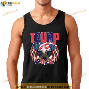 45 47 Trump 2024 Eagle Patriotic American Flag 4th Of July T Shirt 2