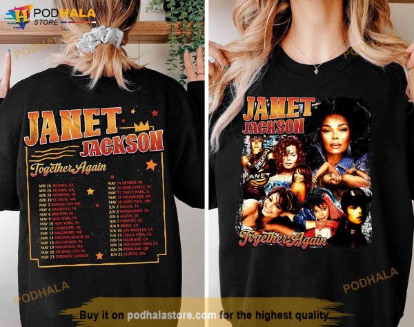 90s Janet Jackson Vintage Shirt, Janet Jackson Together Again Tour 2023 Merch