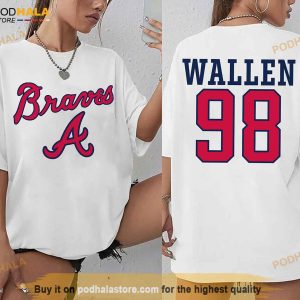98 Braves Morgan Wallen Baseball 2 Sides Shirt, Atlanta Braves
