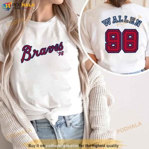 98 Braves Song Shirt, MORGAN WALLEN Graphic Tee, Braves Baseball Tee