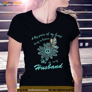 A Big Piece Of My Heart Lives In Heaven And He Is My Husband Shirt