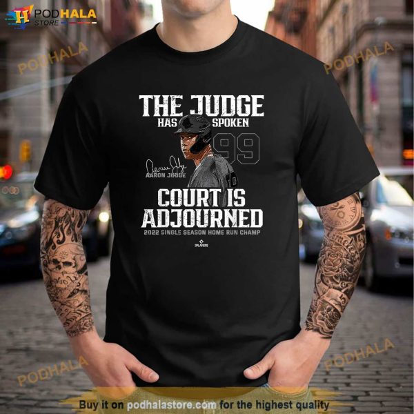 Aaron Judge Court is Adjourned Aaron Judge New York MLBPA Shirt