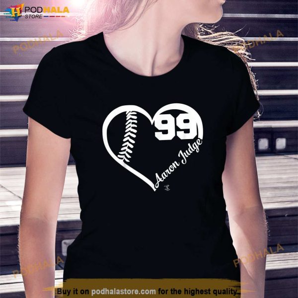 Aaron Judge Heart Number Apparel Shirt, Aaron Judge Baseball Shirt