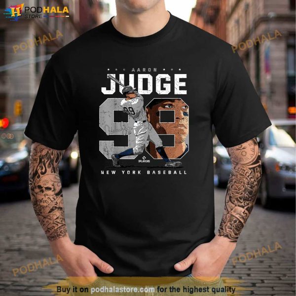 Aaron Judge Number Portrait Baj New York MLBPA Shirt, New York Yankees Gift