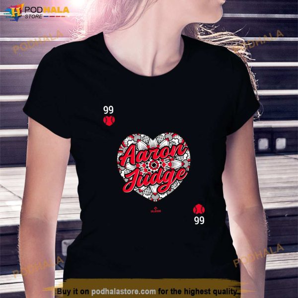 Aaron Judge of Hearts New York Baseball Player Valentines Shirt, New York Yankees Gift