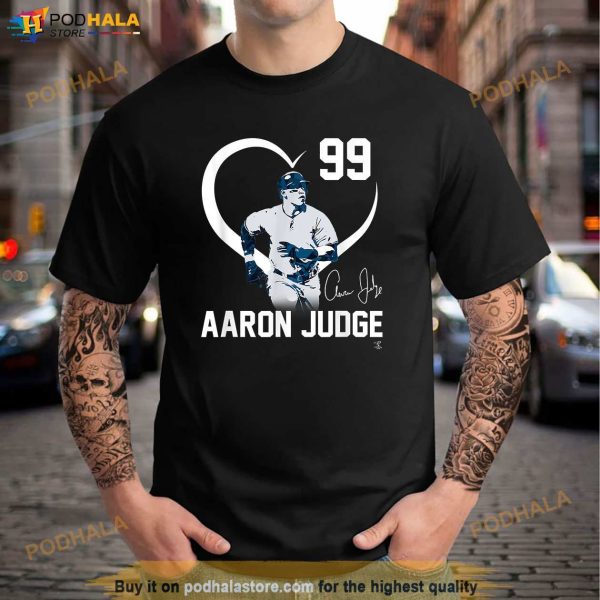 Aaron Judge Player Heart Apparel Shirt, Dad Yankees Shirt