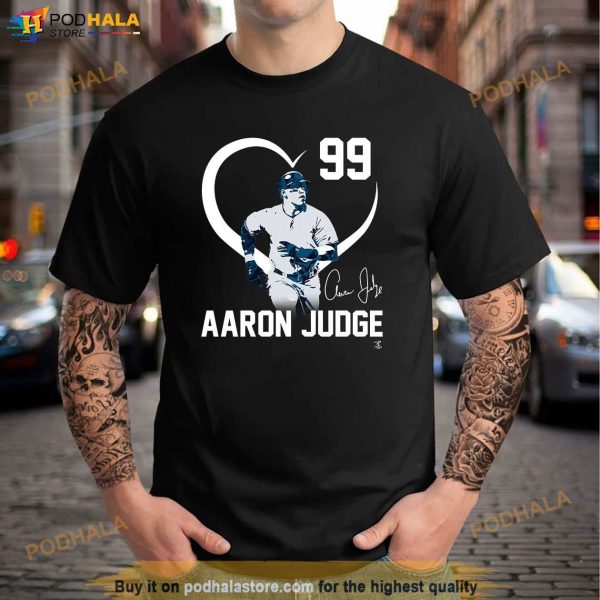 Aaron Judge Player Heart Long Sleeve Apparel Shirt, Dad Yankees Shirt