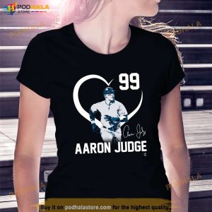 Aaron Judge Player Heart Long Sleeve Apparel Shirt Dad Yankees Shirt 3