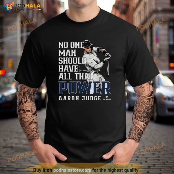 Aaron Judge Power Baj New York MLBPA Shirt, Dad Yankees Shirt