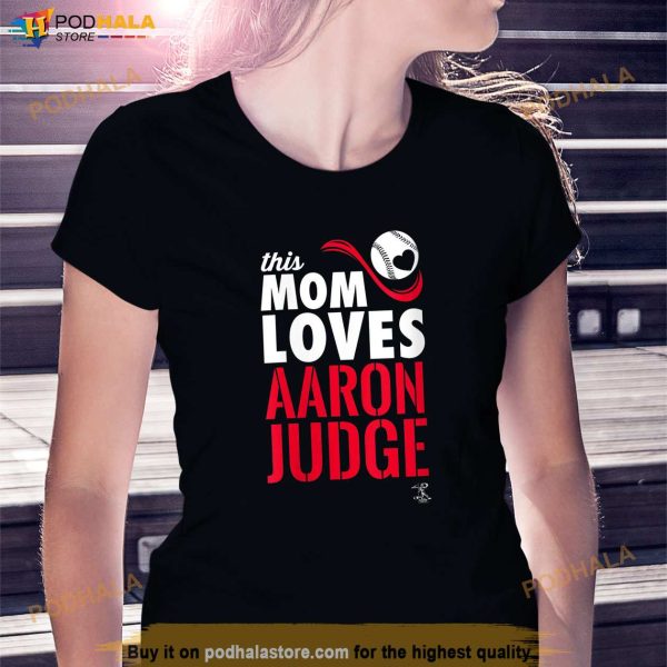 Aaron Judge This Mom Loves VNeck Shirt, Womens Yankee Shirt