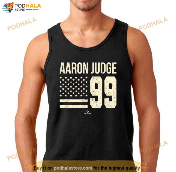 Aaron Judge Vintage Flag MLBPA New York Patriotic Shirt