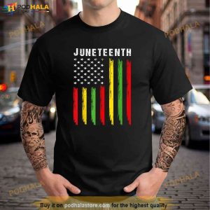African American Flag Juneteenth Shirts Women Men Kids Boys Shirt 2