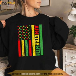 African American Flag Juneteenth Tee Women Men Kids Boys Shirt 3
