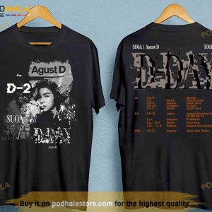 Agust D World Tour Shirt, D-Day Suga Agust D Concert Merch For Army Fans