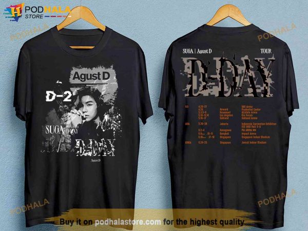 Agust D World Tour Shirt, D-Day Suga Agust D Concert Merch For Army Fans