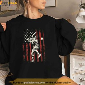 American Flag Baseball Team Gift For Men Boys Shirt 3