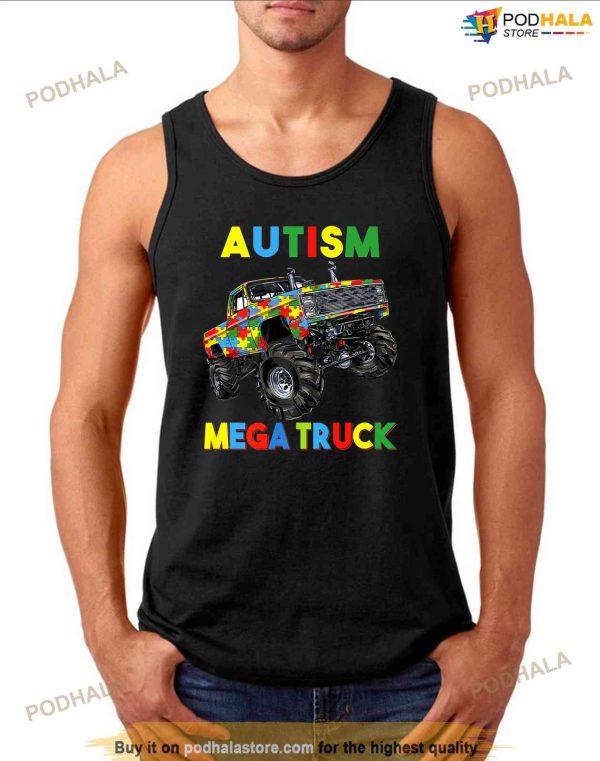 Autism Mega Truck Funny Autism Awareness Tee, Autism Mega Truck Shirt