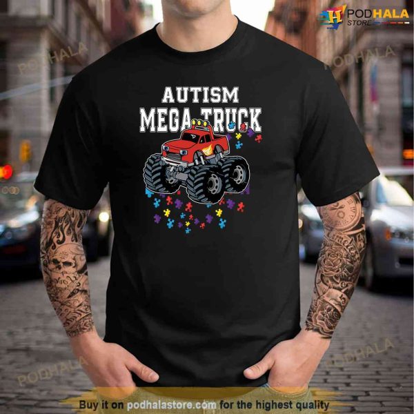 Autism Mega Truck Funny Long Sleeve Shirt