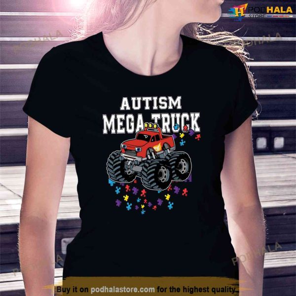 Autism Mega Truck Funny Long Sleeve Shirt