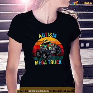 Autism Mega Truck Men Women Kids Funny Autism Awareness Shirt 3