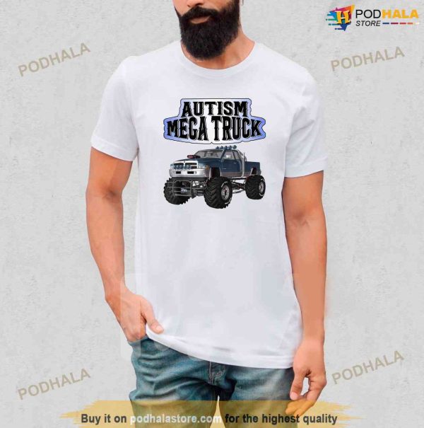 Autism Mega Truck Shirt Gift For Kids Mens