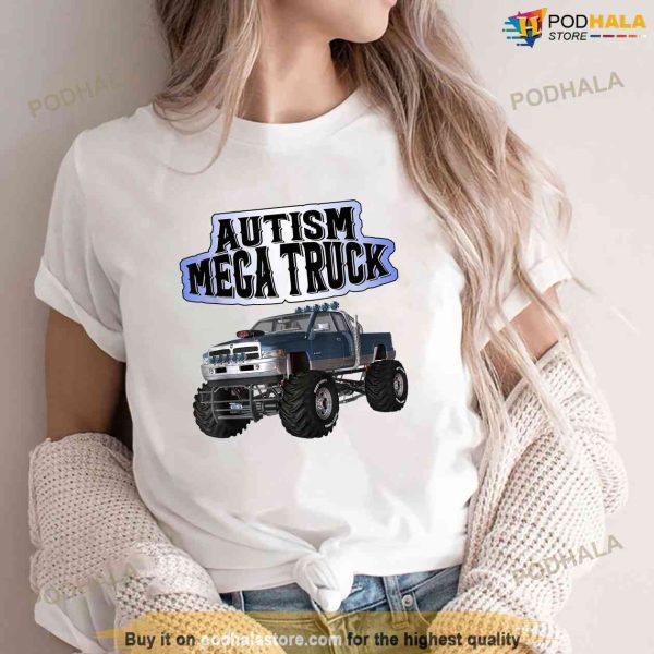 Autism Mega Truck Shirt Gift For Kids Mens
