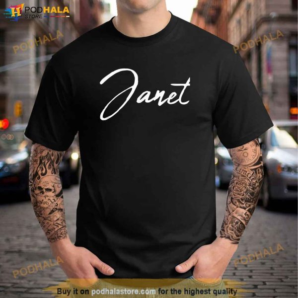 Beautiful Feminine Janet Handwritten Font Shirt