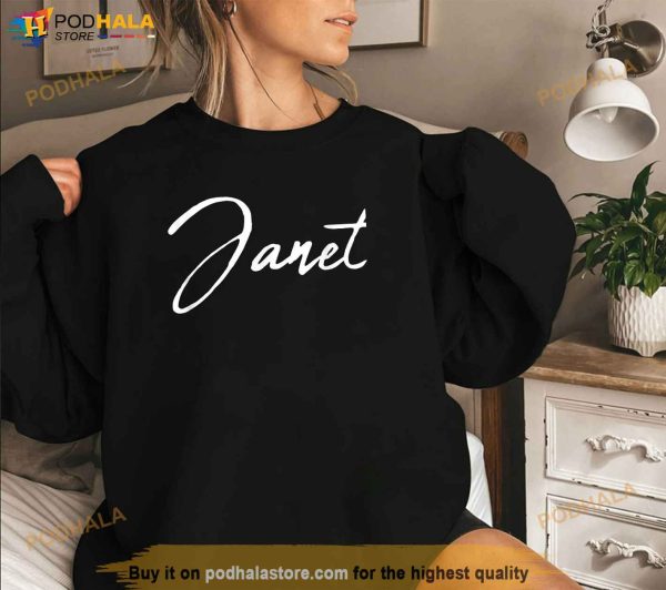 Beautiful Feminine Janet Handwritten Font Shirt