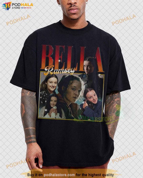 BELLA RAMSEY Vintage Shirt, Bella Ramsey Homage Tshirt For Fans